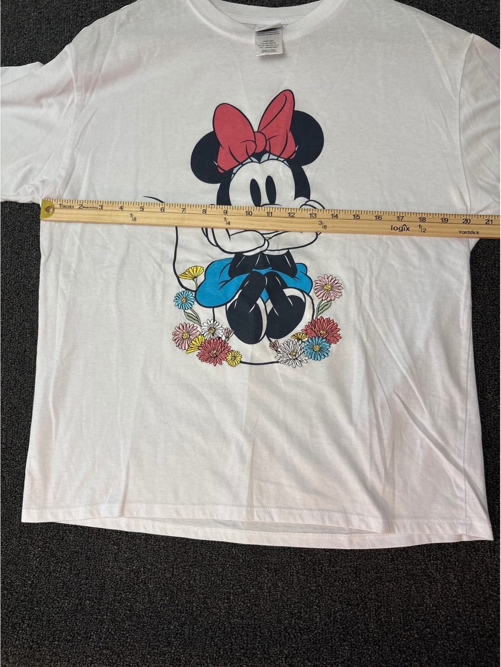 Disney Minnie Mouse White Graphic T-Shirt, Size Large, Cotton Blend size L - Picture 4 of 7